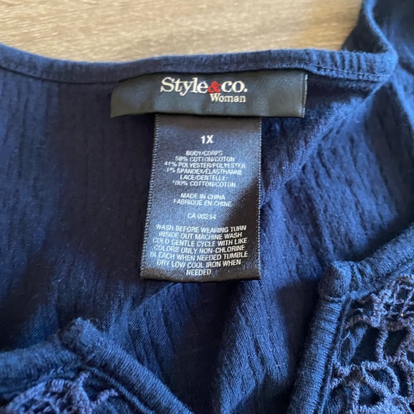 Nice flow and fit navy tank 1x - Picture 2 of 2